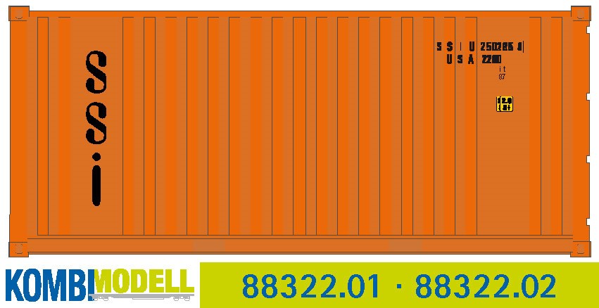 Container 20´Flat Panel SSI Behälternummer: SSIU 250128