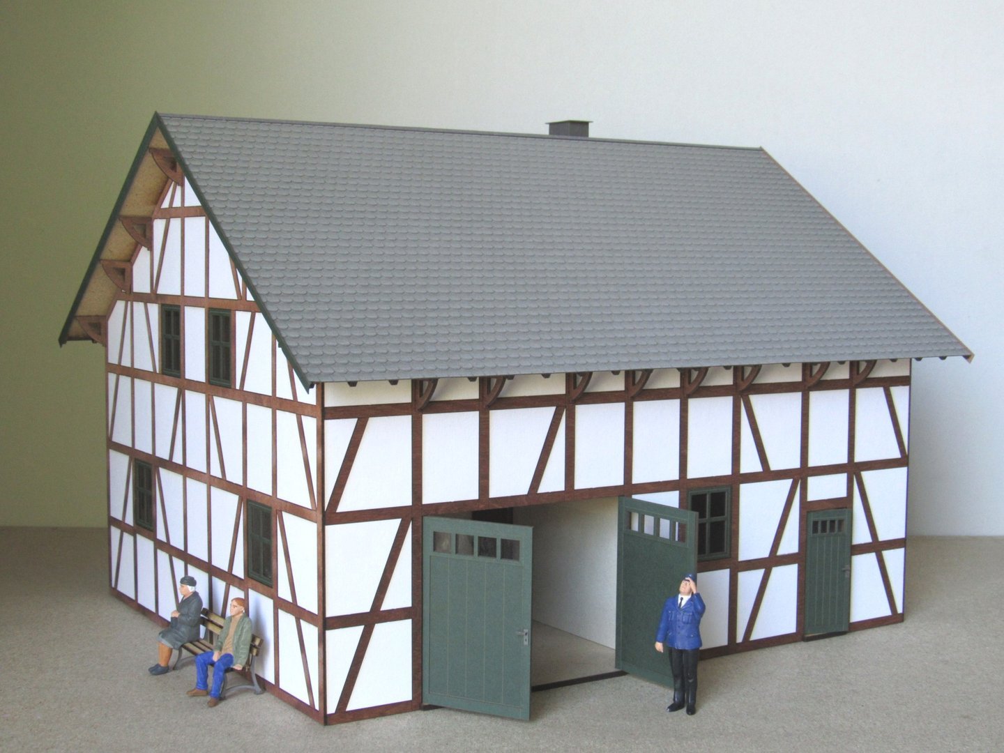 Fachwerk-Bauernhaus verputzt 