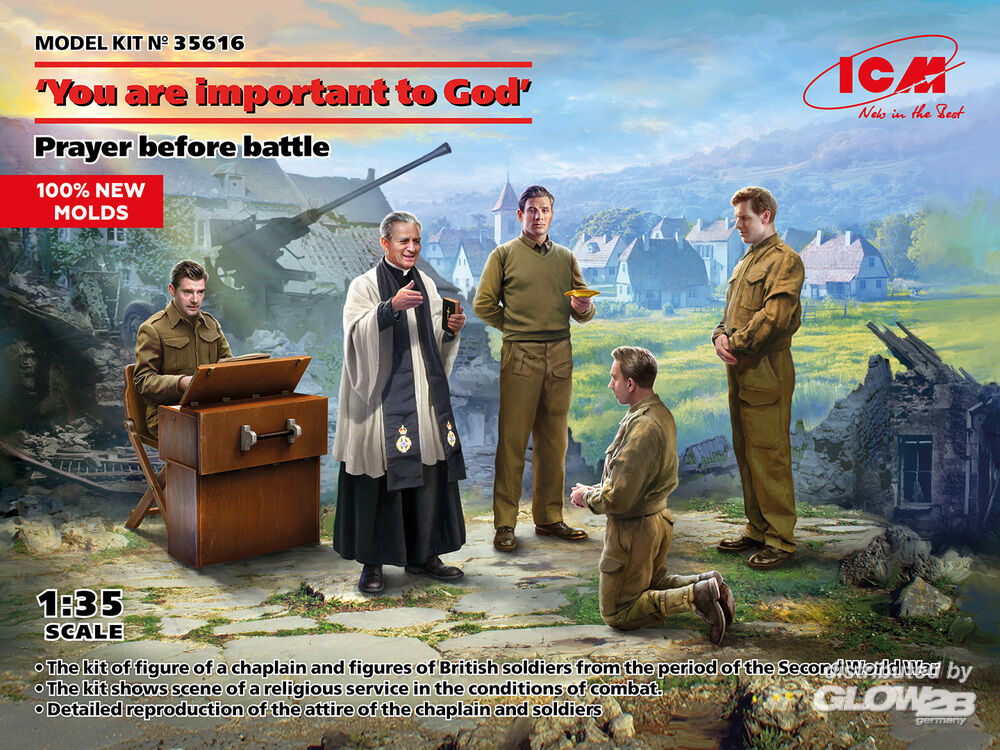 ICM 1:35 Figurenset ´You are important to God´. Prayer before battle (100% new molds)