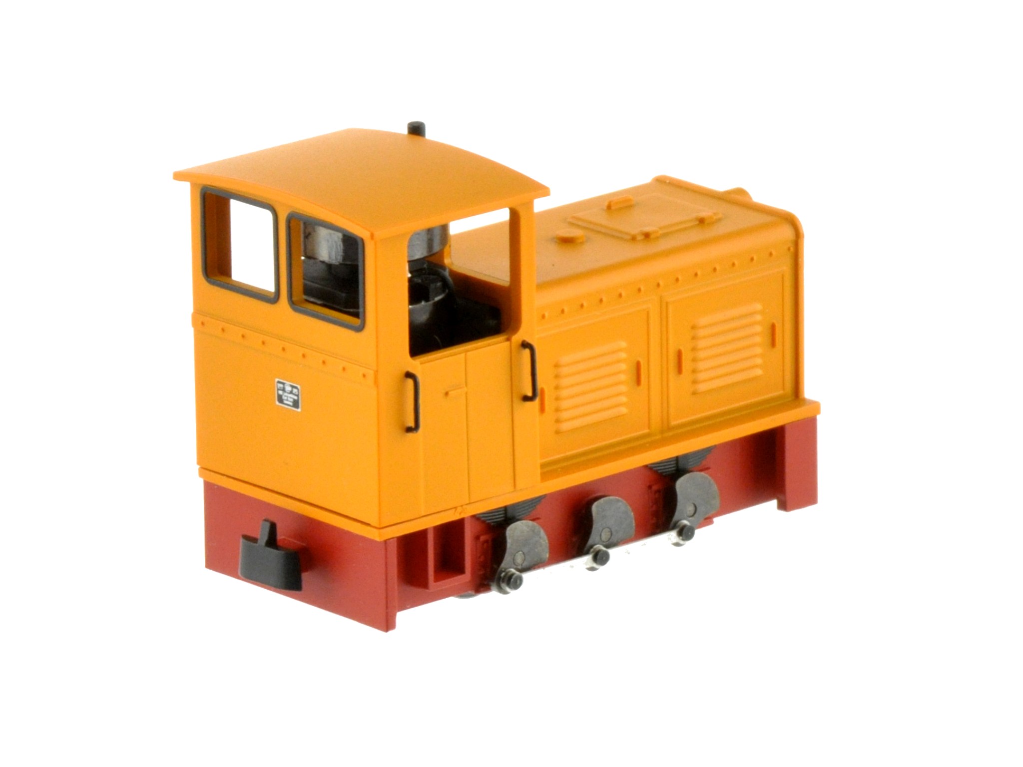 Diesel-Lok Ns2F orange/rot H0e 9mm, mit Stangenantrieb und Blindwelle