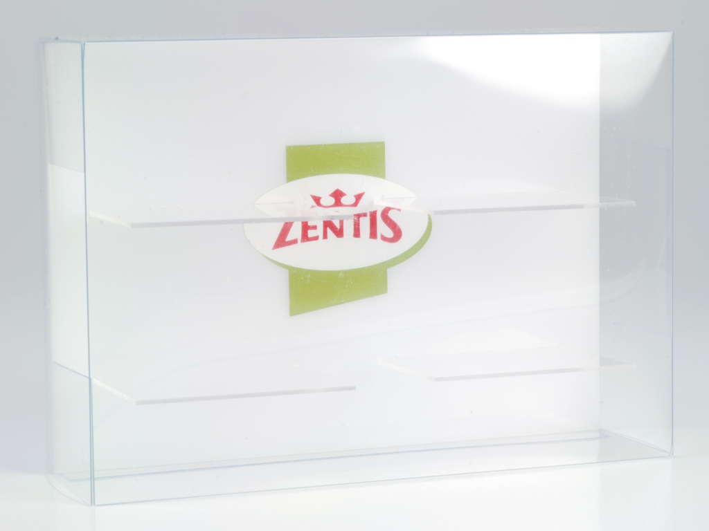 Präsentationsbox Zentis Smart 1:87, für 4 Busch Smarts, 14x10x4cm, ohne Fahrzeuge