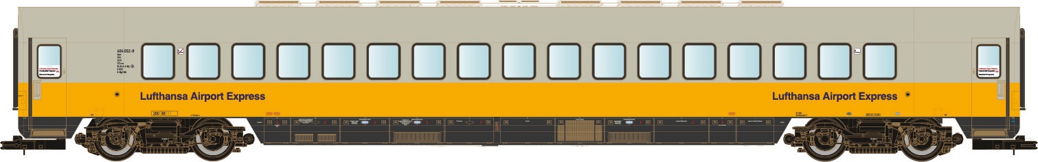 DB Grossraumwg. f. Et403 IVb grau-gelb, Lufthansa, DC und AC