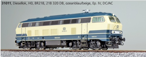 DB Diesellok BR218 blau/beige Ep.IV digital mit Sound und Rauch