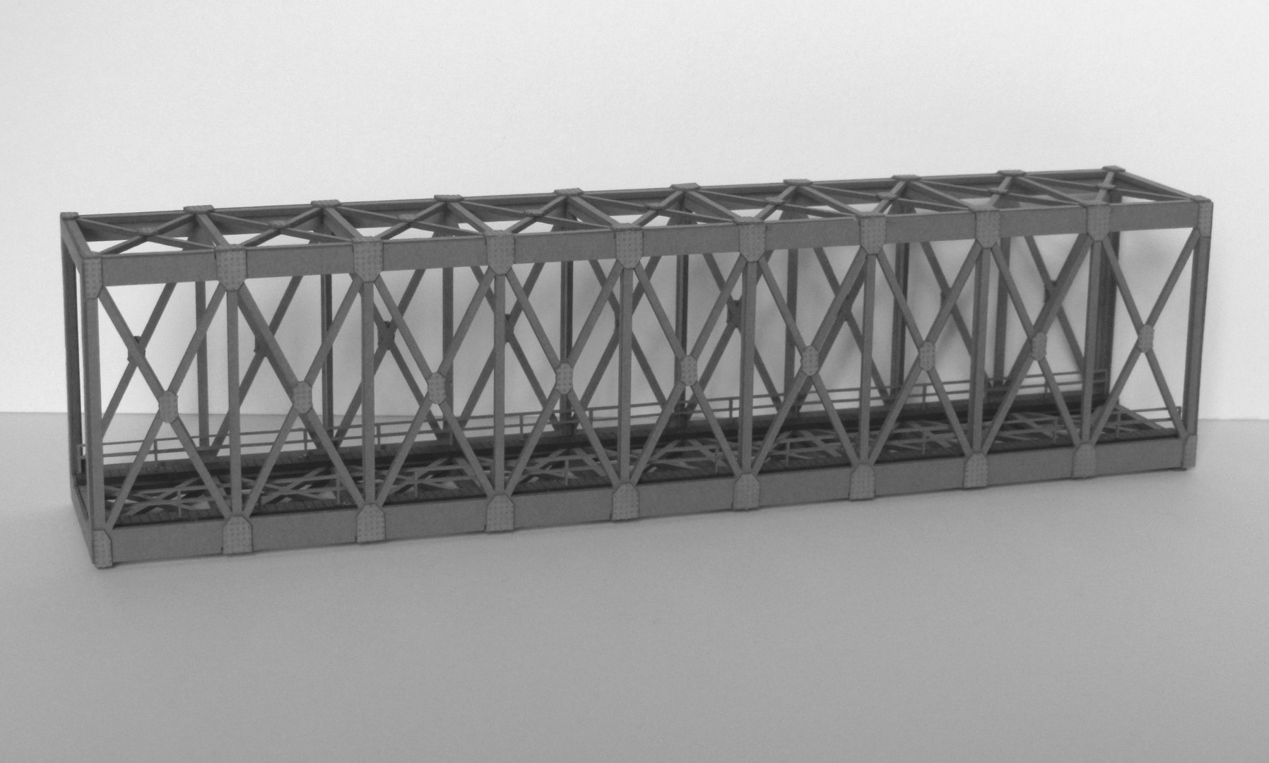 Fachwerk-Kastenbrücke 1-gleisig graphitgrau