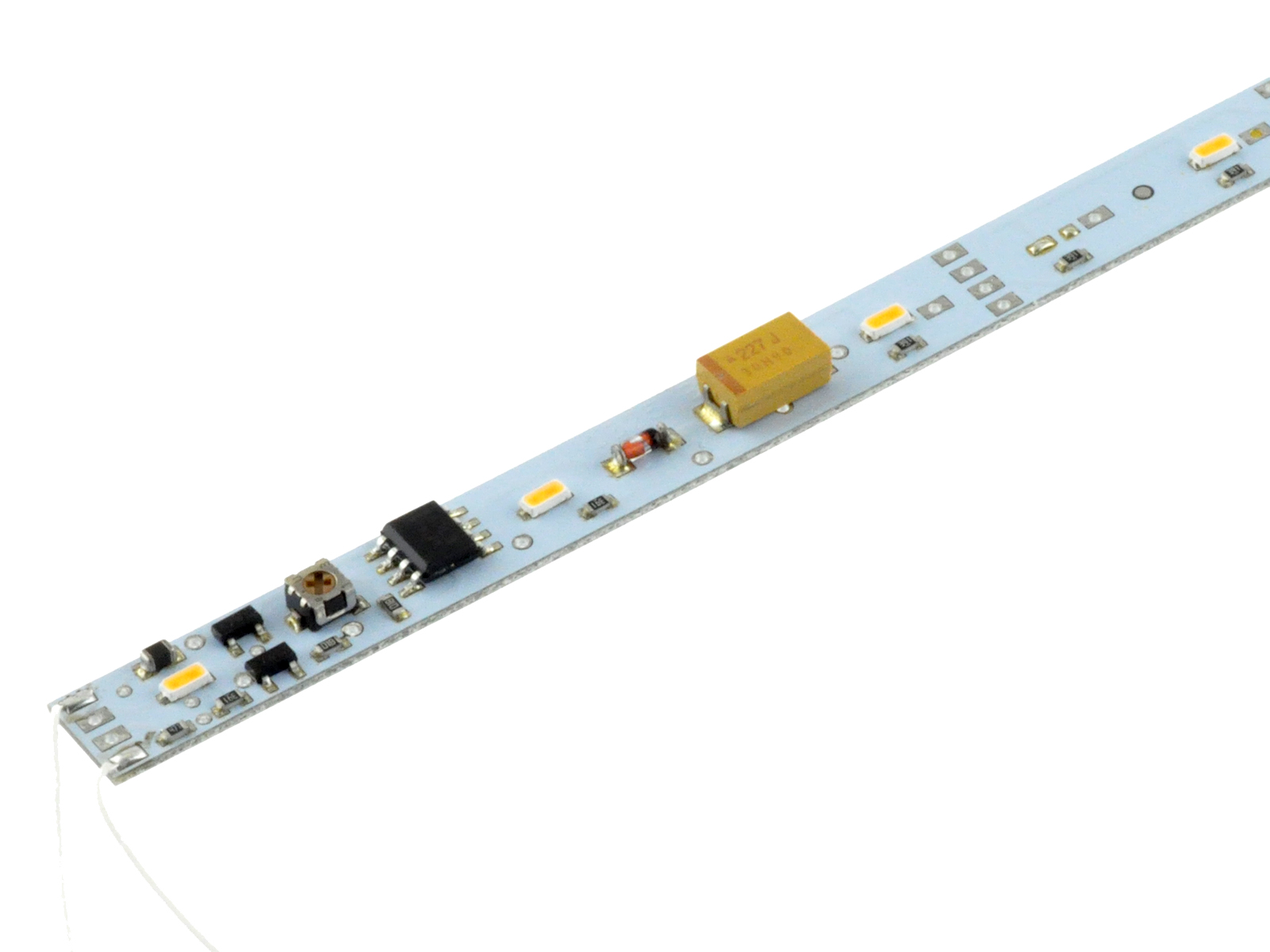 DeBoer Modellbahn Service 11054 - LED Innenbeleuchtung warmweiß 12 LEDs,  incl. 2 Radschleifer, Kondensator und Helligkeitsregelung