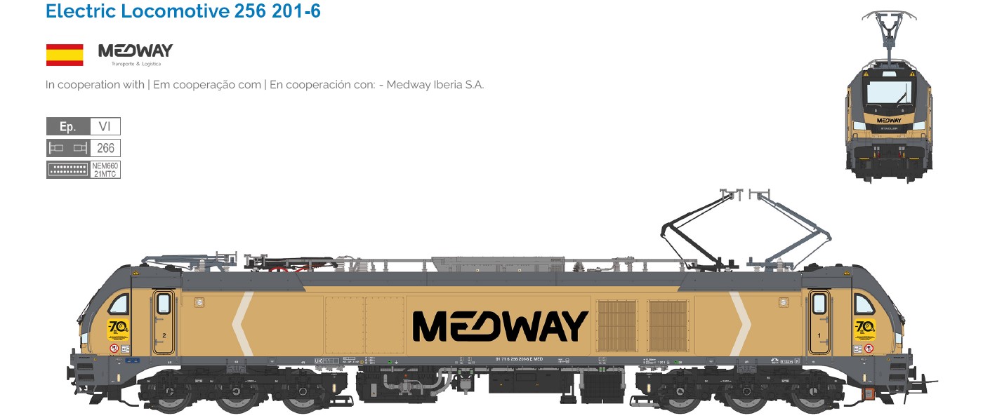 Medway E-Lok 256 201-6 Ep.VI, AC digital mit Sound