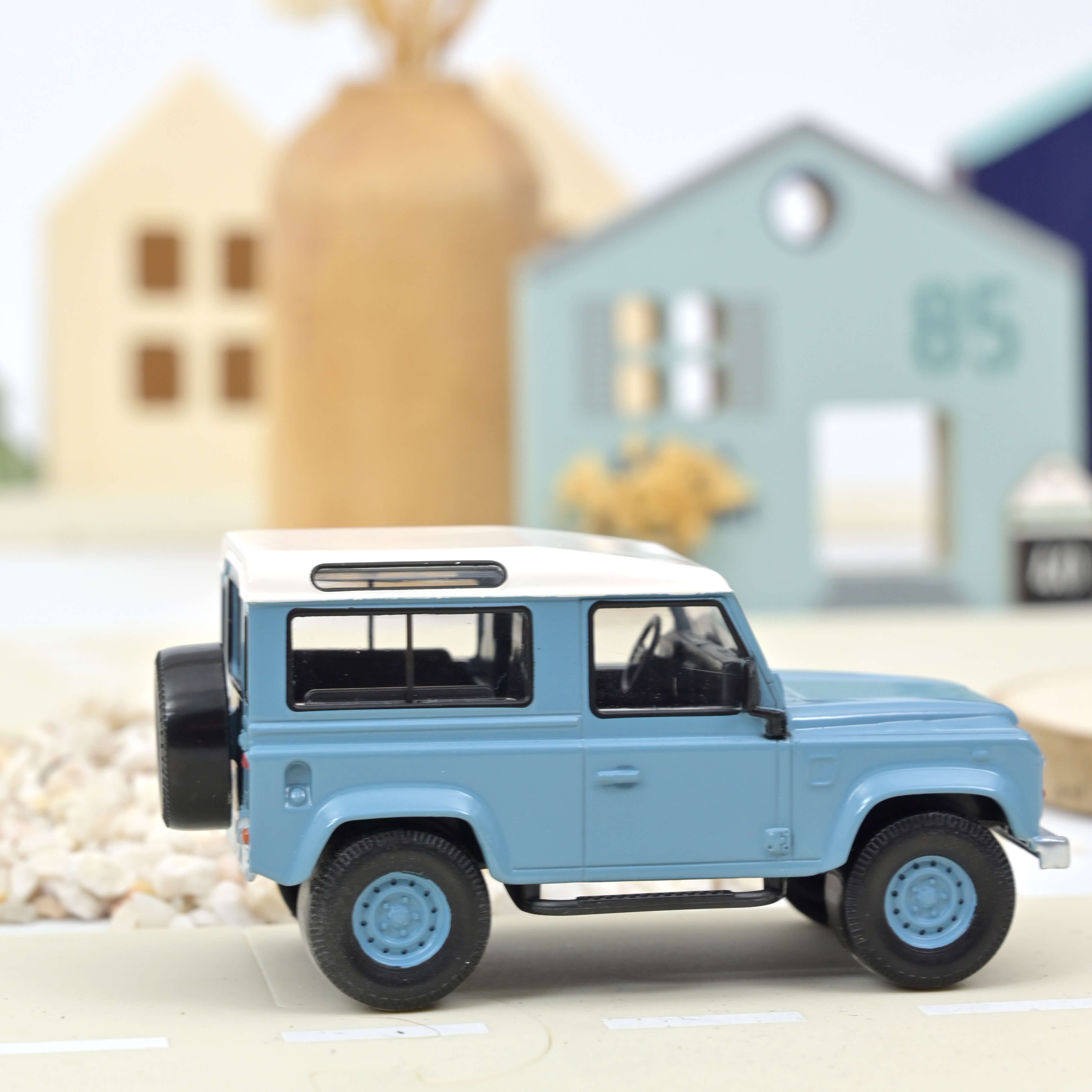 Landrover Defender ´95 Blau/w Jetcar / Jet cars 1:43