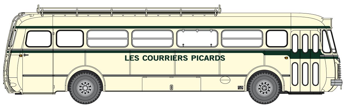 Autobus Renault beige Typ R4190, "LES COURRIERS PICARD"