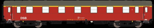 DSB Ag 1.Kl PersonenWg Ep4b rot, Betr.-Nr.: 50 84 17-44 050-0, großes DSB-Logo