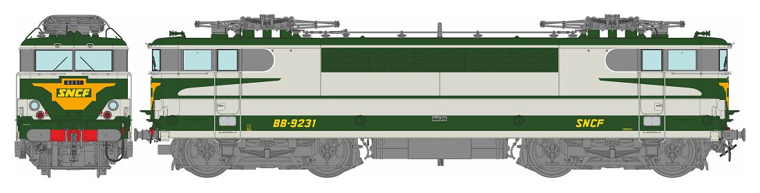 SNCF BB 9200 MTE Ep.4-5 DC Betr-Nr: 9231, "BORDEAUX", grün "ARZENS"