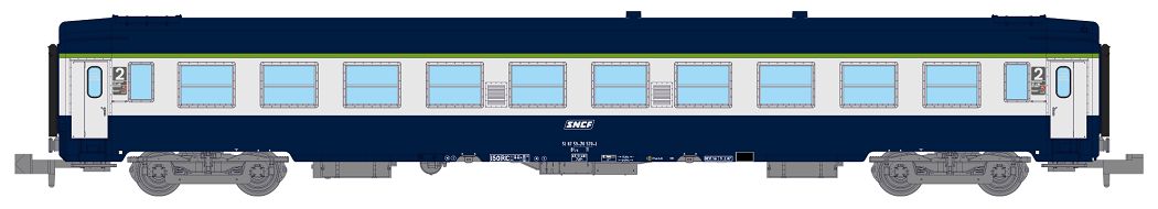 N SNCF LiegeWage UIC blau Ep4 Liegewagen, 2. Klasse
