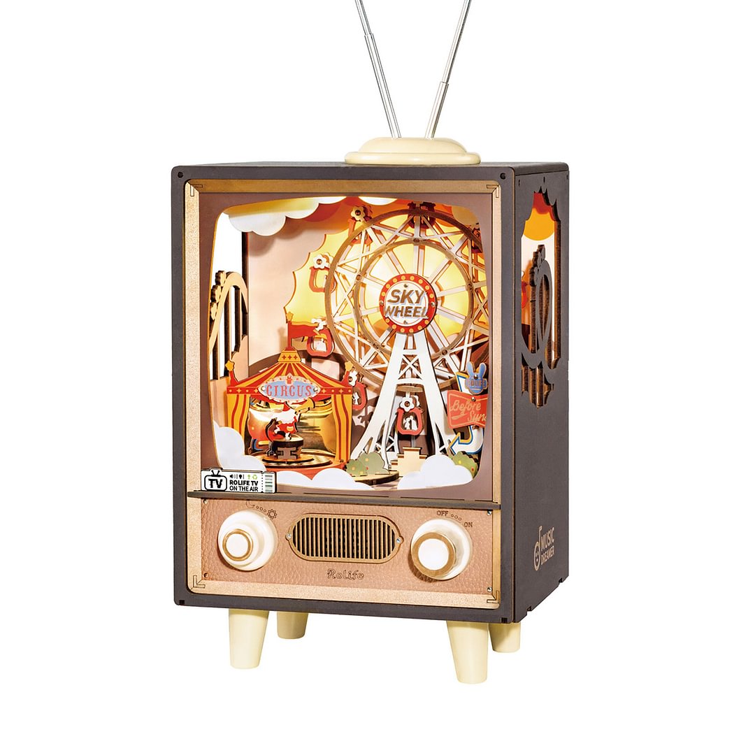 Sunset Carnival TV-Box Diorama mit Spieluhr