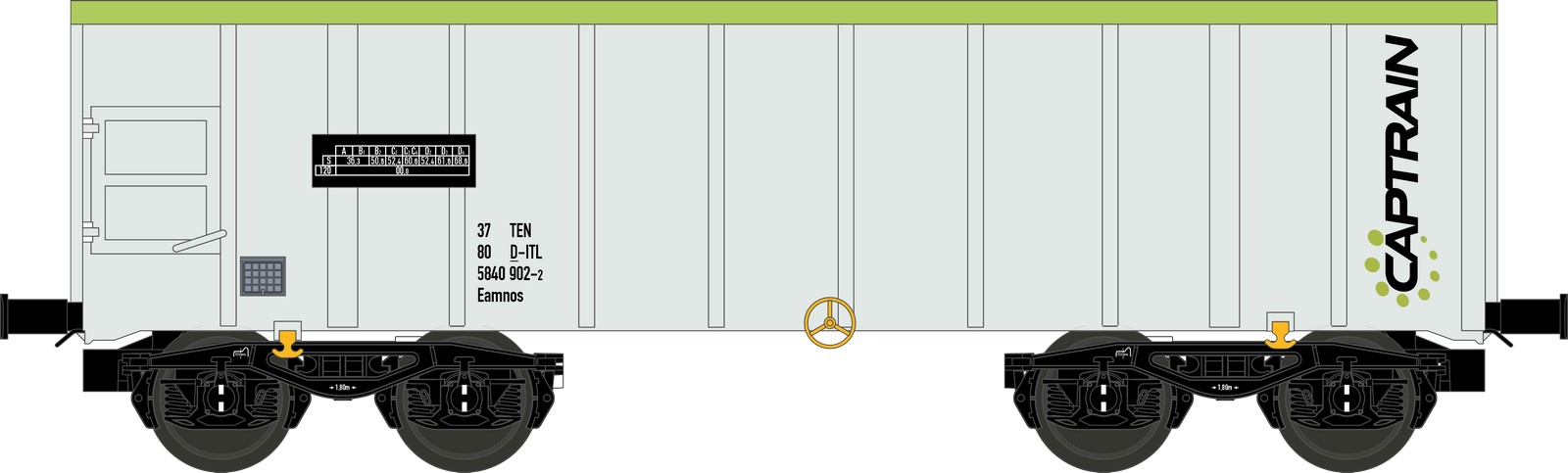 Captrain offener Güterwagen Eamnos Ep.VI