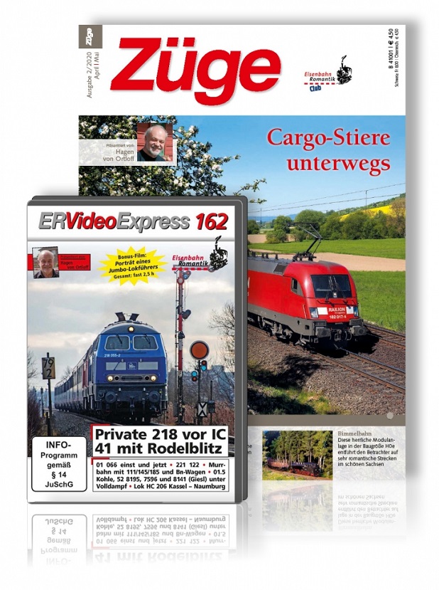 DVD ER VideoExpress 162 und Zeitschrift Züge