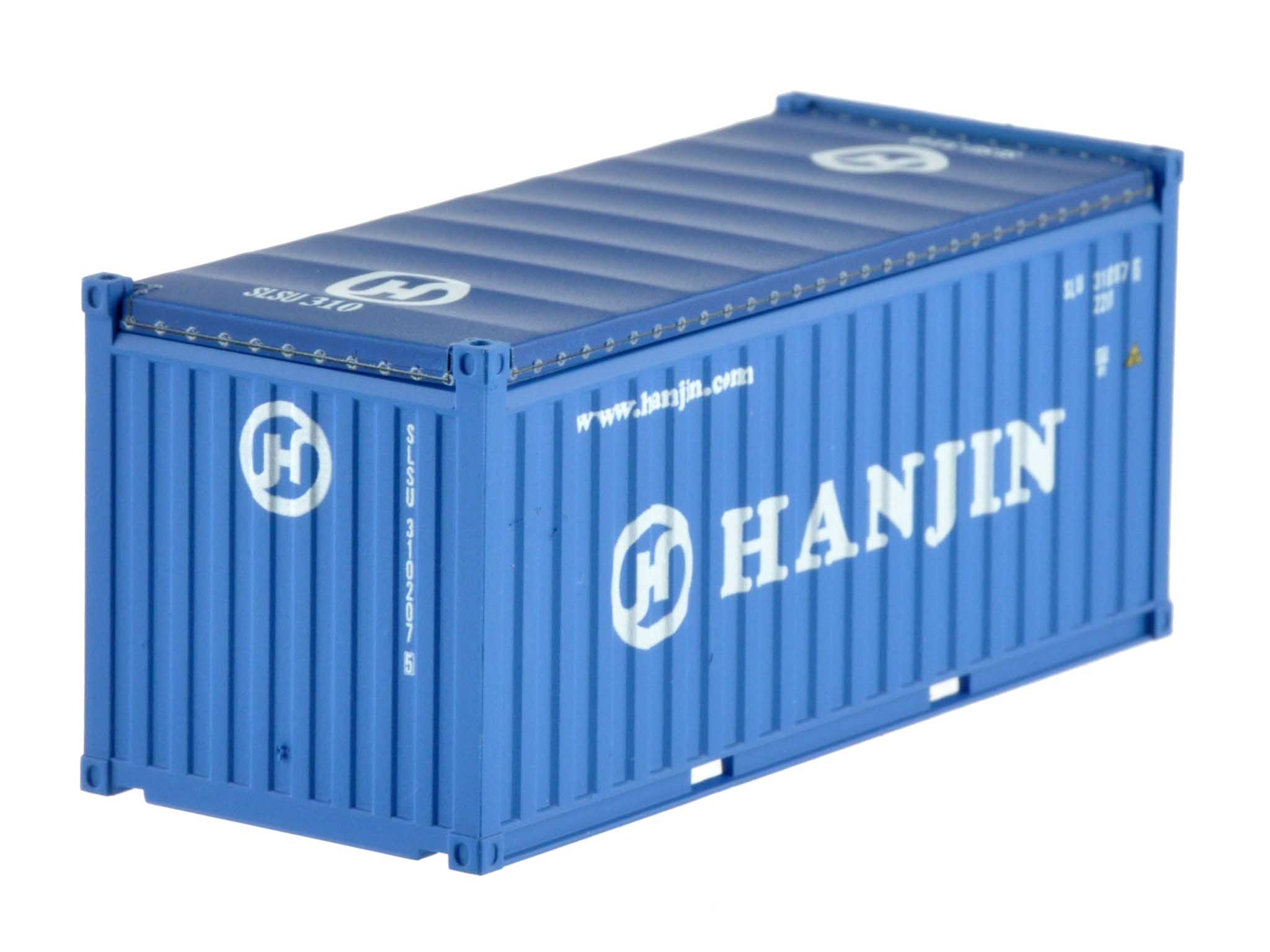 1:87 20´OT Container HANJIN Ct20´ Open-Top (22U1) mit Planendach, Behälternummer: SLSU 310207