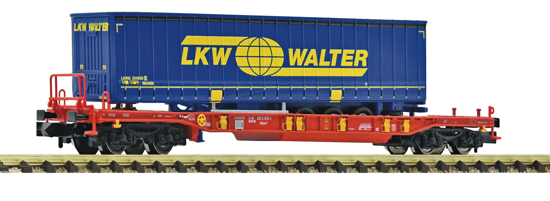 DBAG Taschenwagen T3 Ep.VI mit Auflieger "LKW Walter"