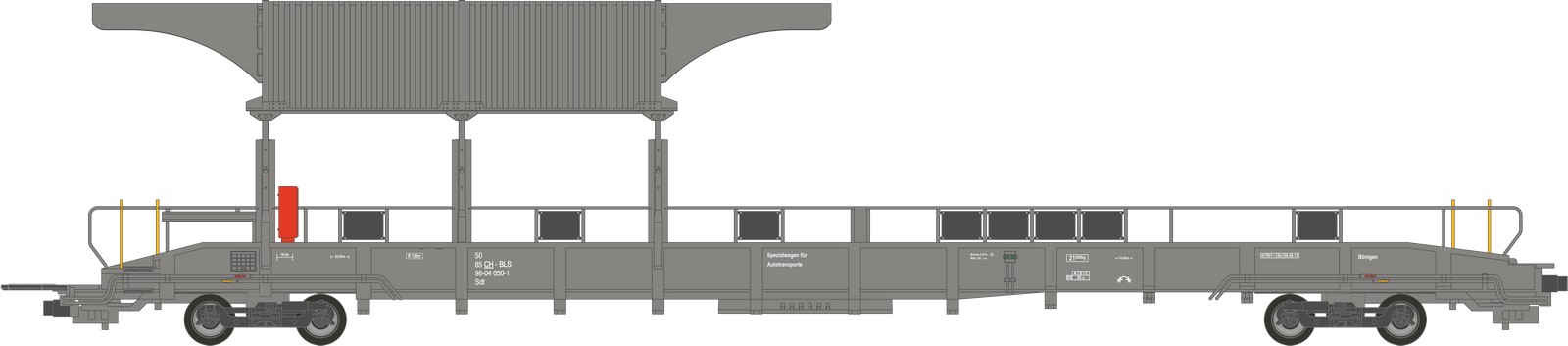 BLS Autotransport Rampenwagen DC Ep.VI teilüberdacht, Lötschberg Autozug Kanders