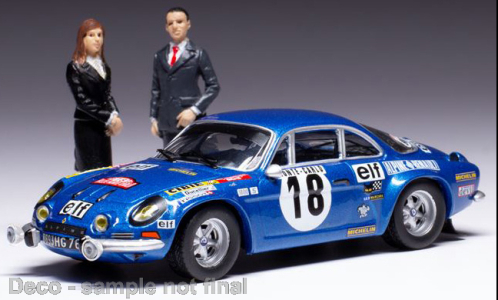 Alpine Renault1800S #18`1973 Winner Rallye Monte Carlo Serie I mit Figuren J-C.