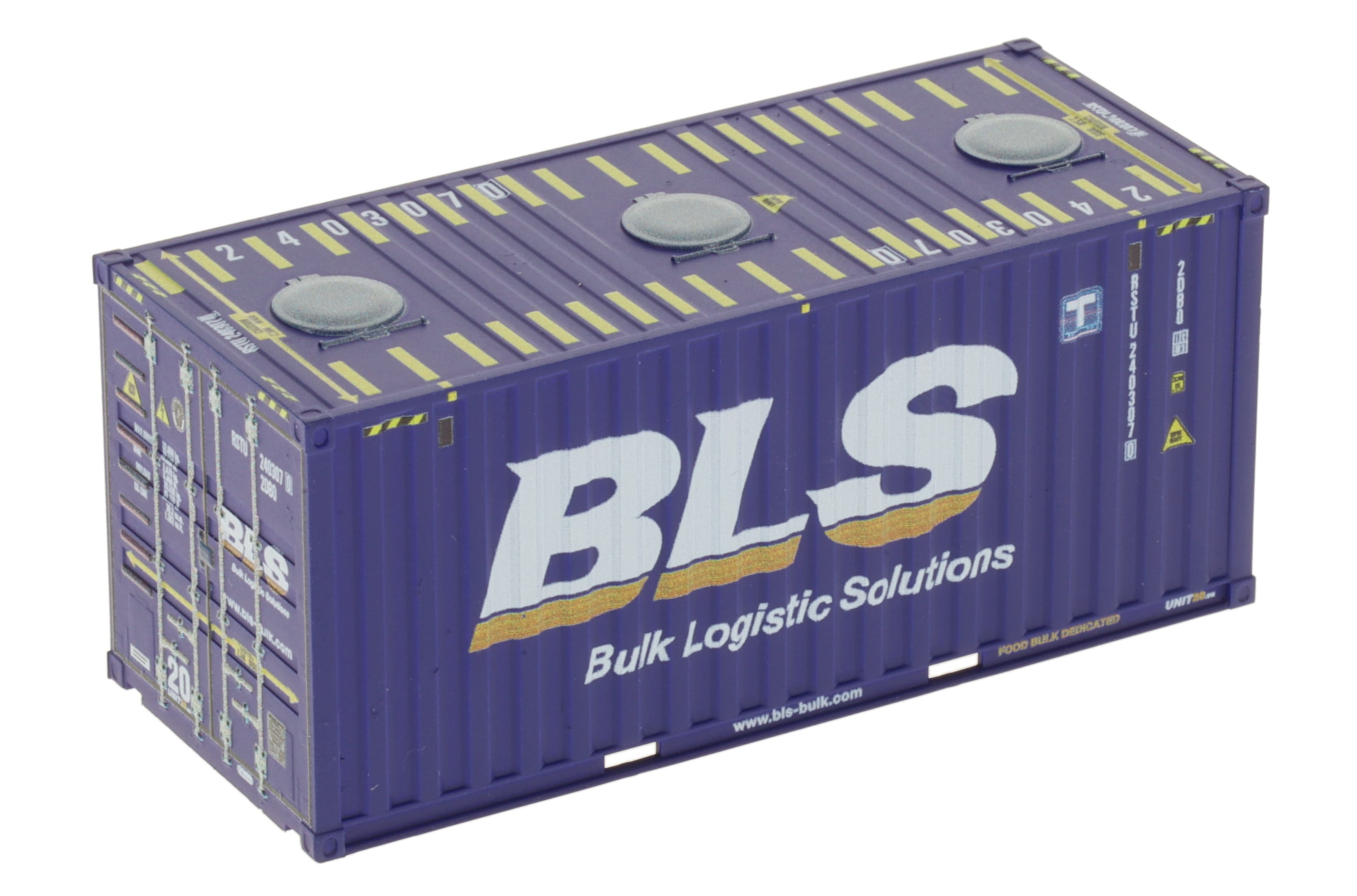1:87 20´BulkContainer BLS Spundwand-Bulkcontainer, "Bulk Logistic Solution", Behälternummer: RSTU 240307
