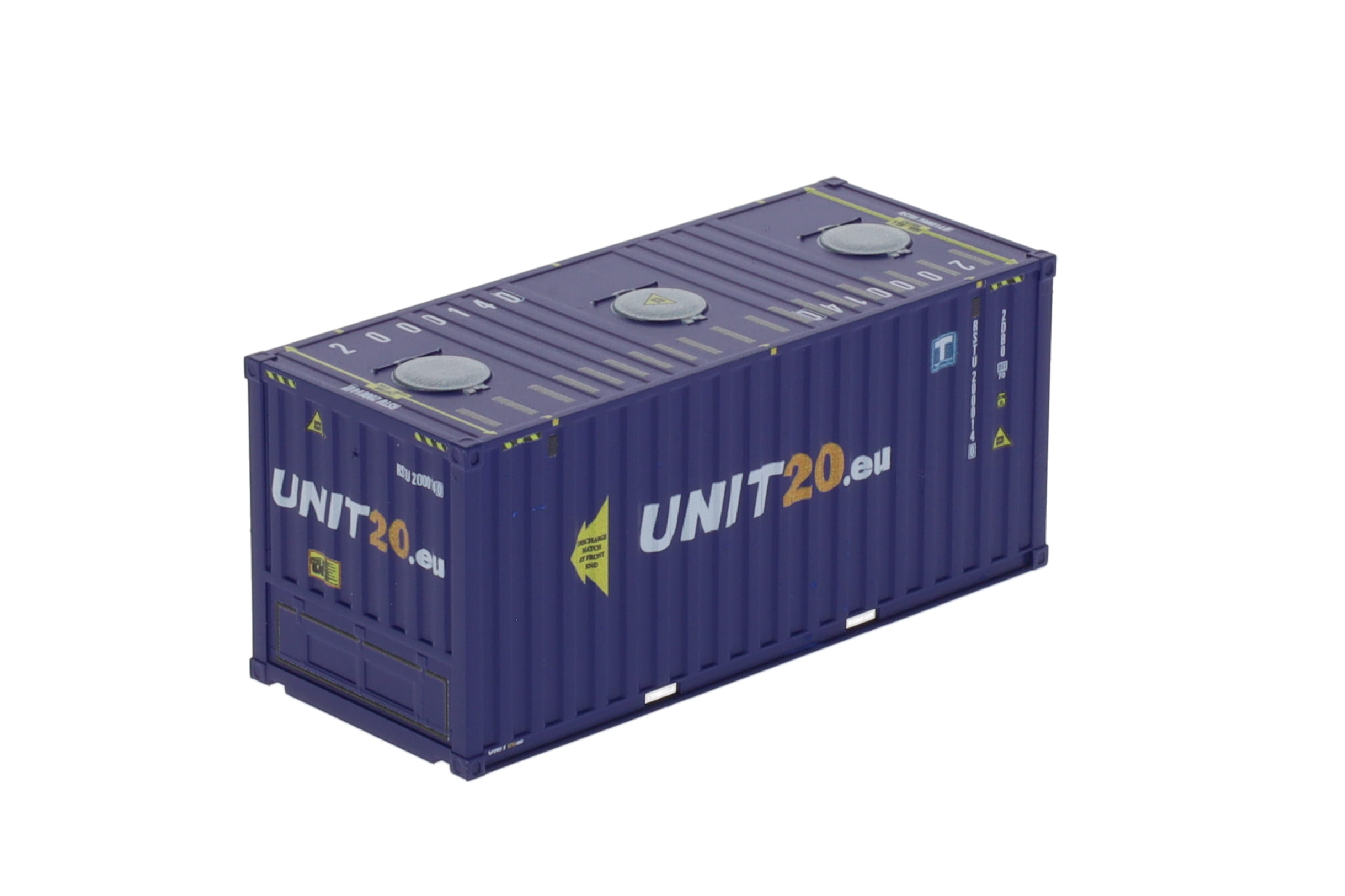 1:87 20´Bulk-Container UNIT20 blau, Behälternummer: RSTU 210014