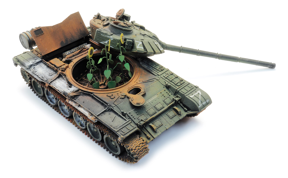 Russischer T-72 RIP-Serie mit Sonnenblume