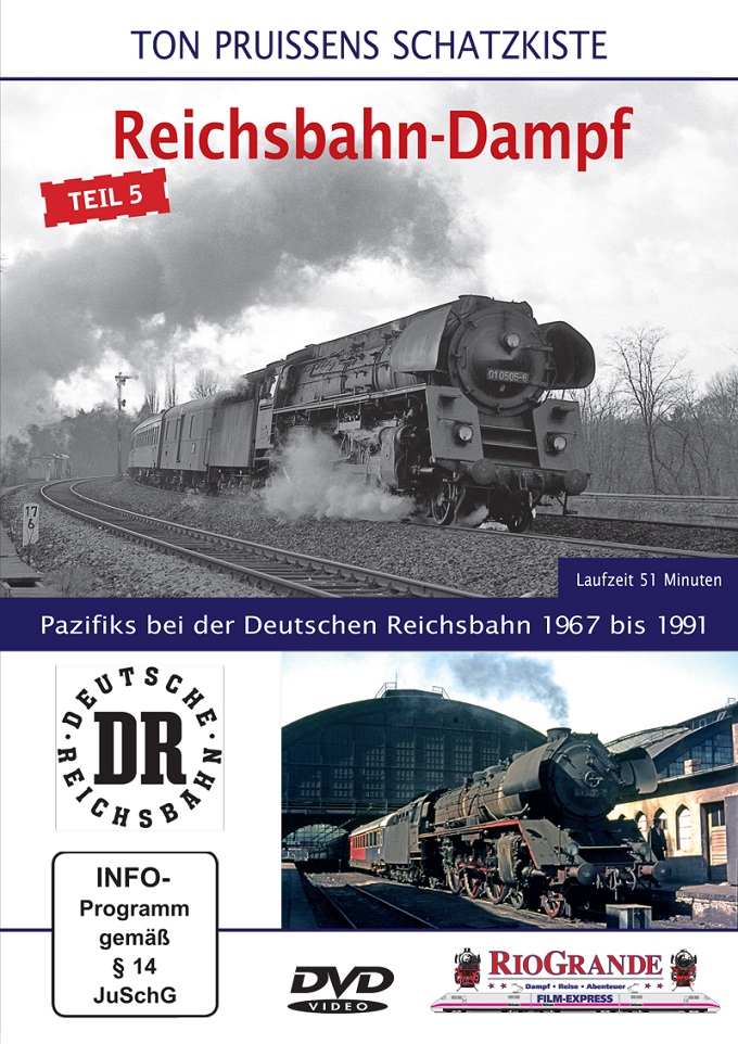 DVD Reichsbahndampf Teil5 Pazifiks bei der Deutschn Reichsbahn 1967-1991