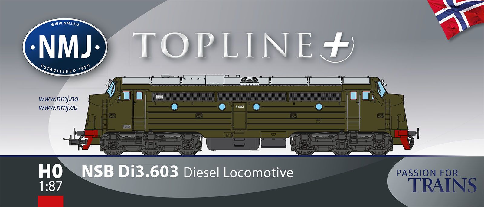 NSB Diesellok Di3a 603 Ursprungsausführung Ep.III