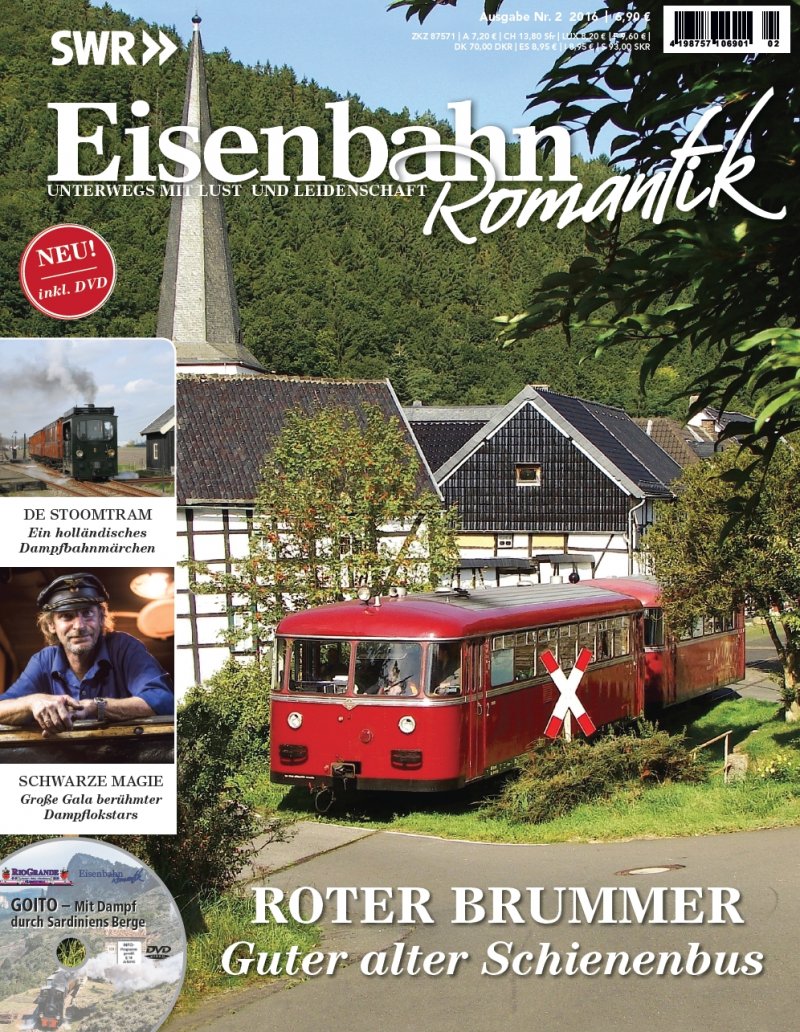 Z Eisenbahn-Romantik 2/2016 Roter Brummer – Guter alter Schienenbus - mit DVD