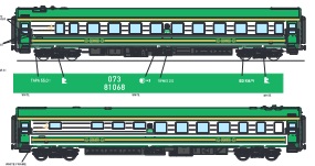 H0 Silk Express Train Set Ep5 5teiliges Touristenzug-Set, grün / weiß