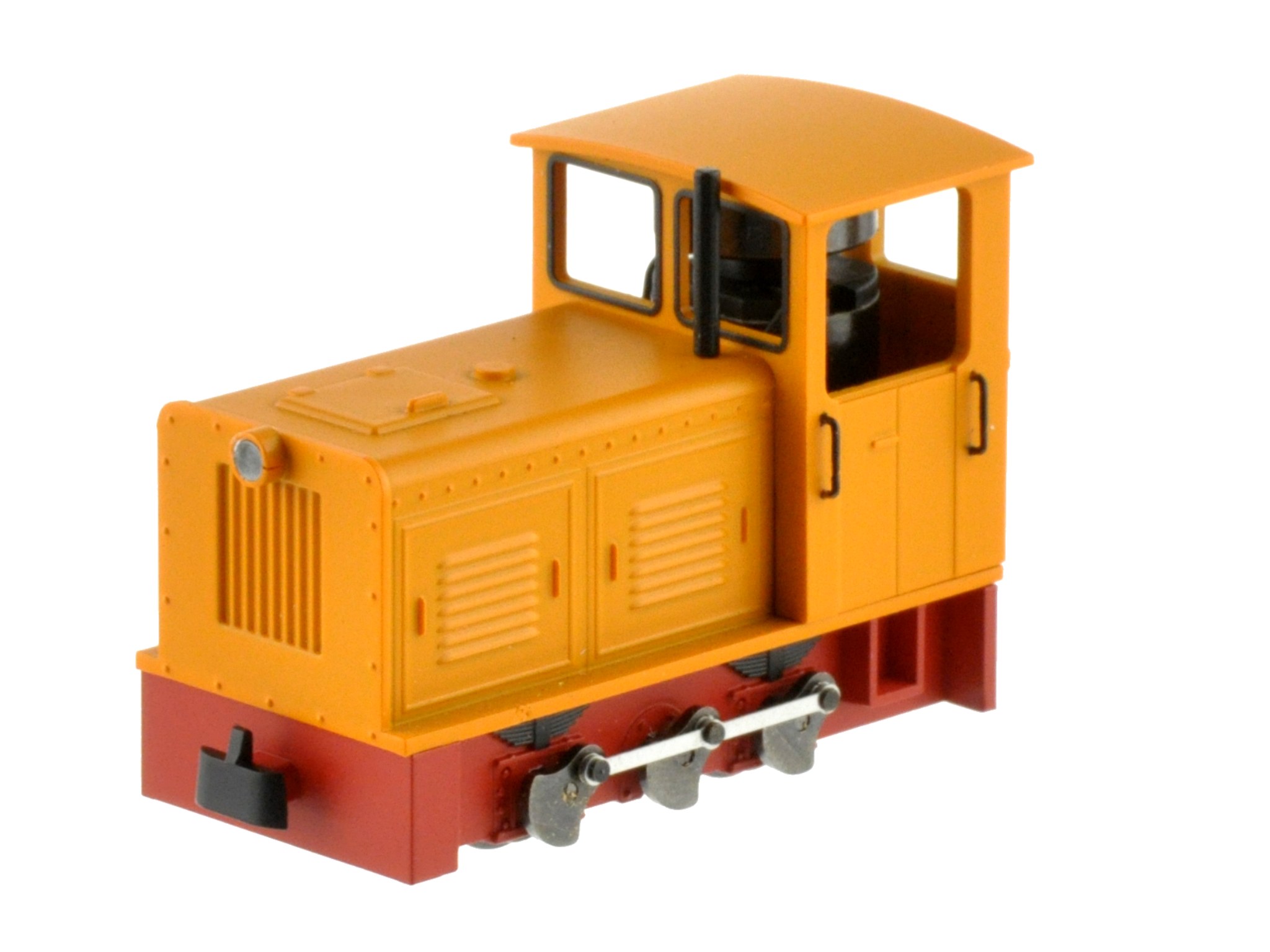 Diesel-Lok Ns2F orange/rot H0e 9mm, mit Stangenantrieb und Blindwelle