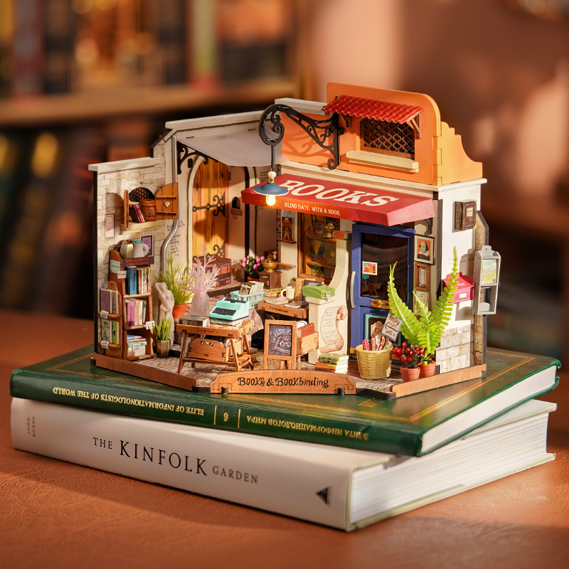 Corner Bookstore - Bücher- Laden Miniaturhaus