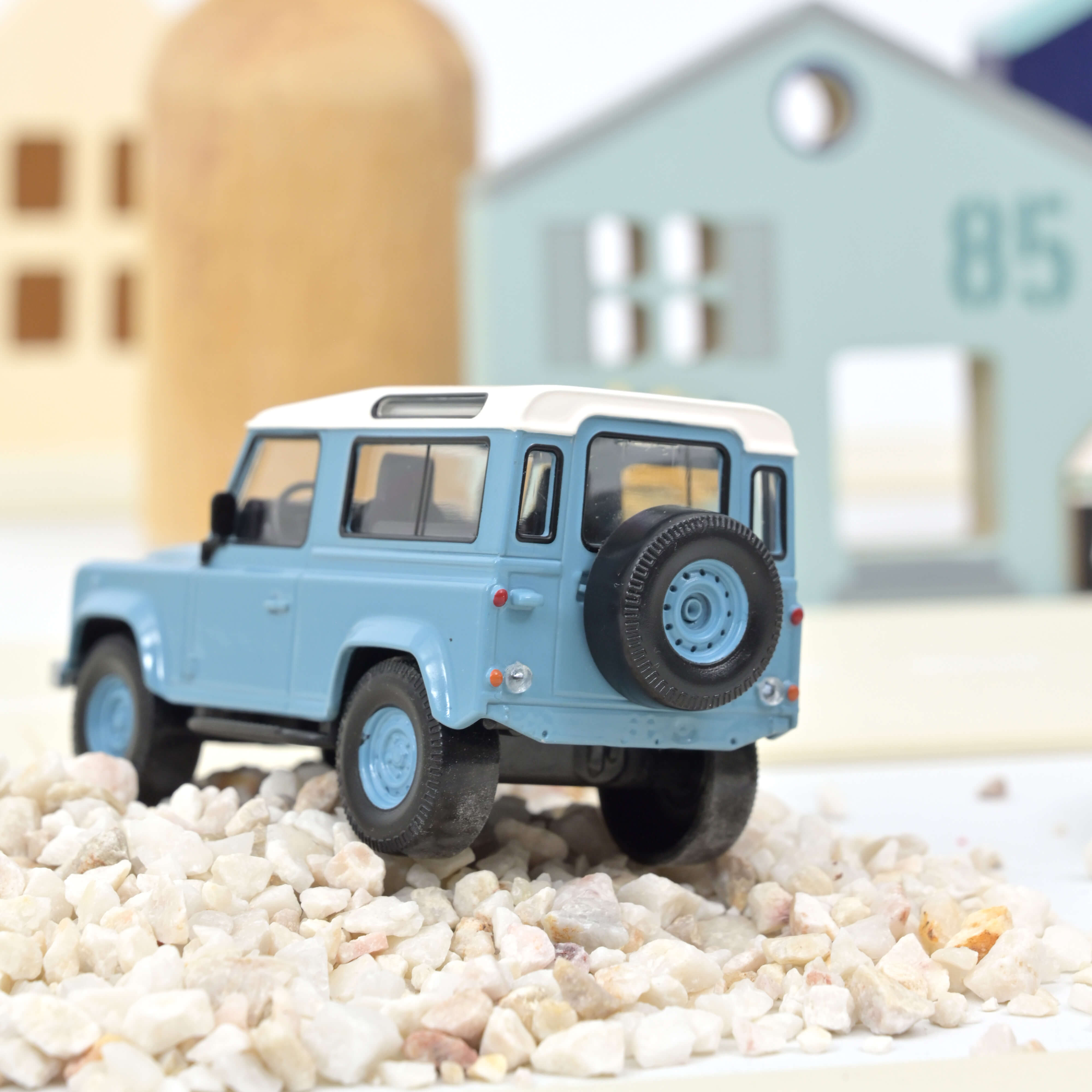 Landrover Defender ´95 Blau/w Jetcar / Jet cars 1:43