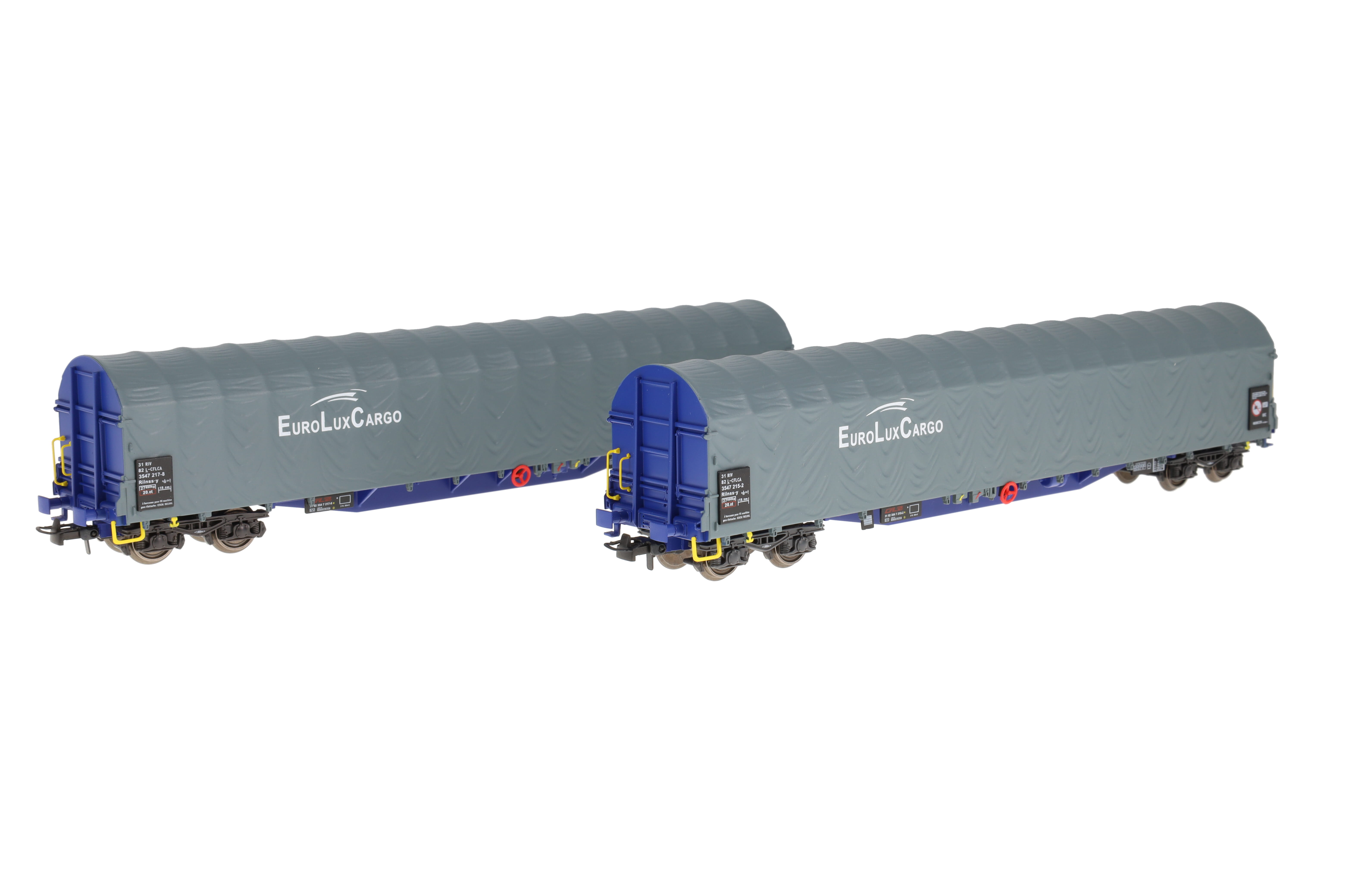 L-CFLCA 2x SchiebeplanenWagen EURO LUX CARGO, blau/ grau, Ep.6, Set B