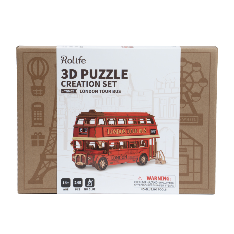 London Tour Bus 3D Holz Puzzle