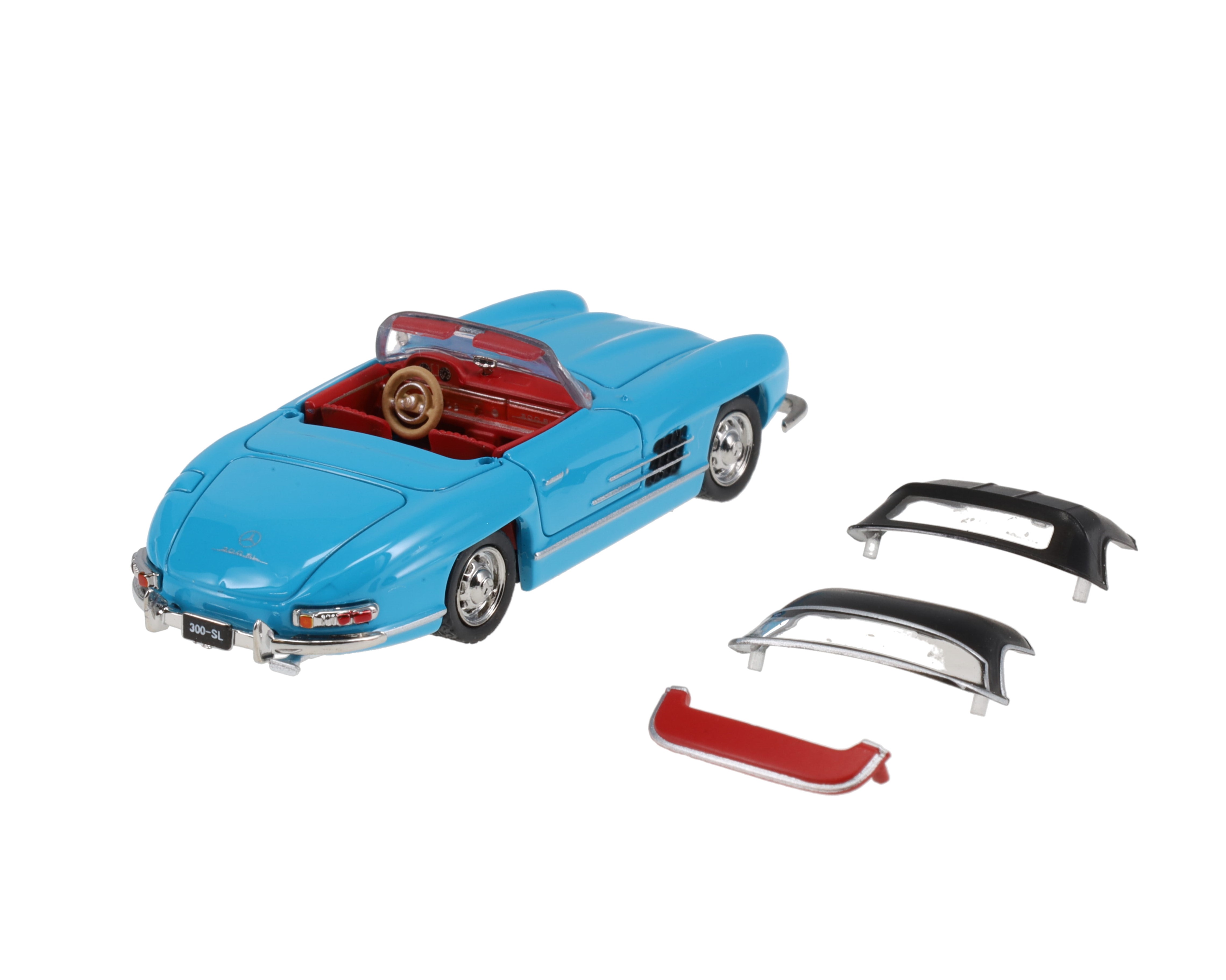 Mercedes 300SL Roadster blau rotes Interieur