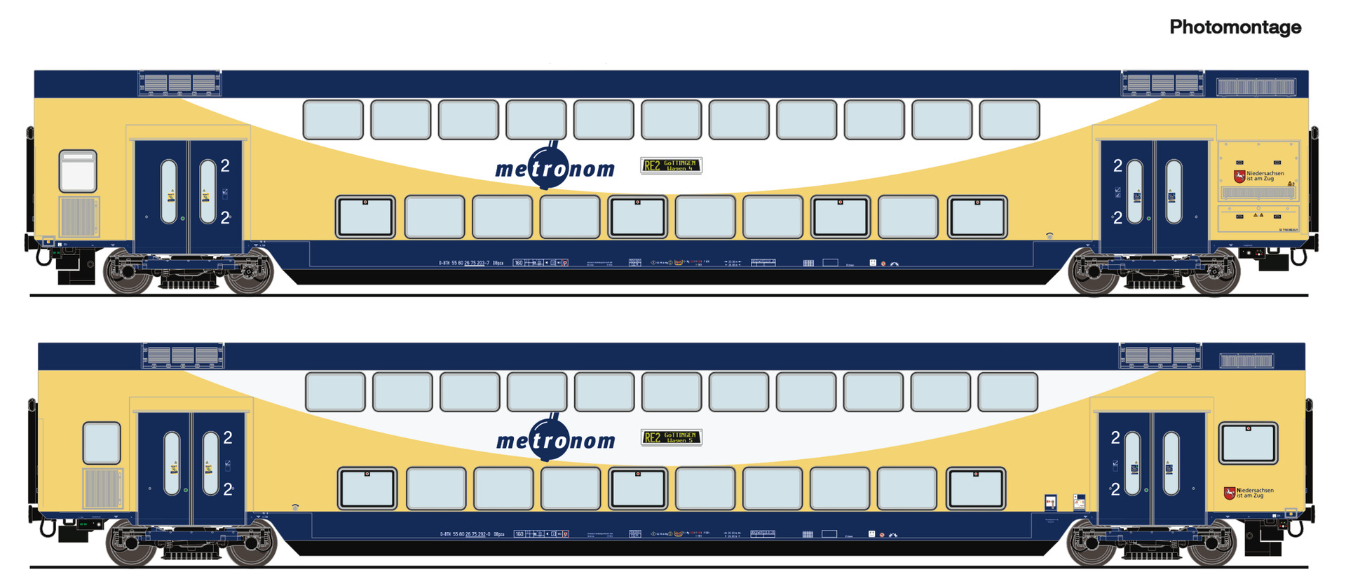 Metronom Doppelstockwagenset 2tlg. EP.VI AC