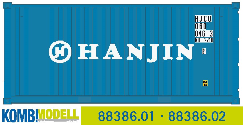 Container 20´FlatPanel HANJIN Behälternummer: HCJU 862167