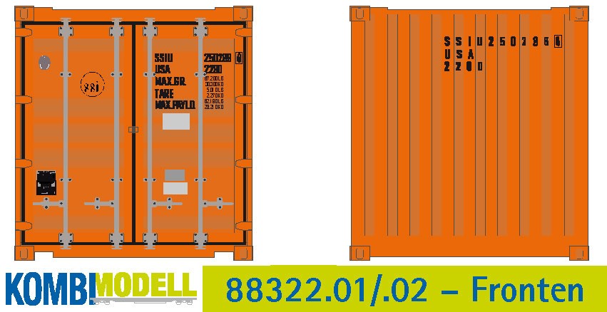 Container 20´Flat Panel SSI Behälternummer: SSIU 250128