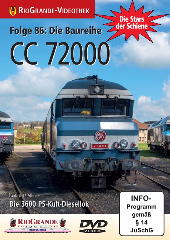 DVD Stars86: SNCF CC 72000 aus der Reihe: Stars der Schiene: Die 3600 PS-Kult-Diesellok