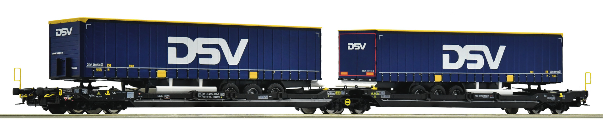 TX Logistic Doppeltaschen- Gelenkwagen T3000e Ep.VI "DSV"