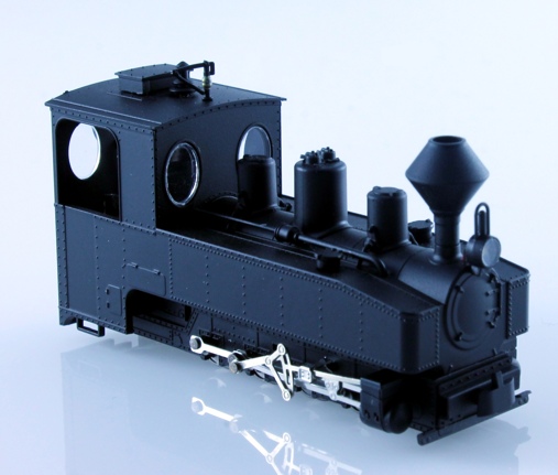 HF Brigade Dampflok H0e 9mm, schwarz, 0-8-0T, Diamond-Kobel-Schornstein