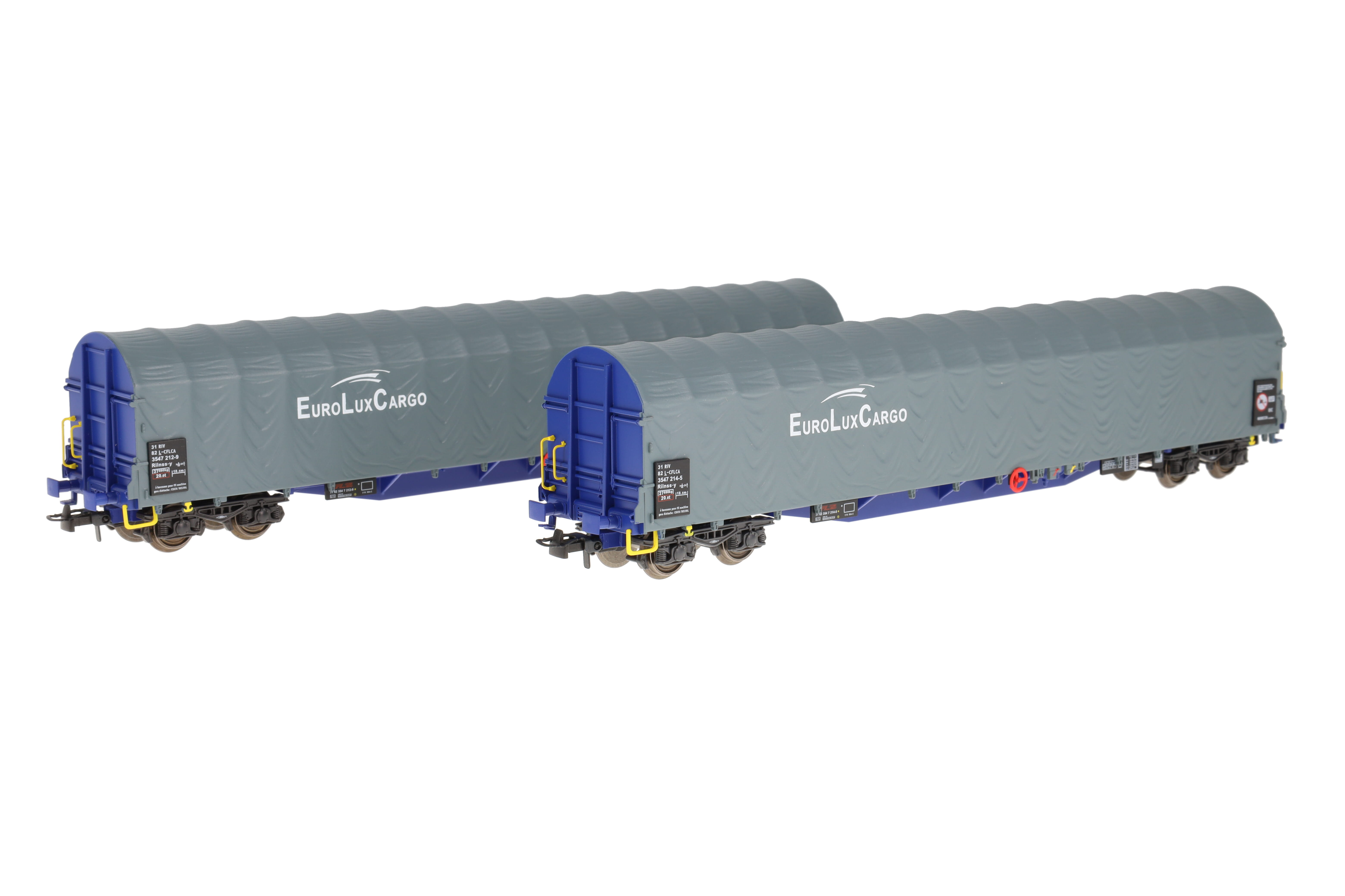 L-CFLCA 2x SchiebeplanenWagen EURO LUX CARGO, blau/ grau, Ep.6, Set A