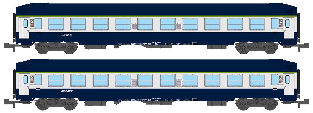 N SNCF 2x LiegeWg UIC TEN Ep5 Liegewagen, 2. Klasse