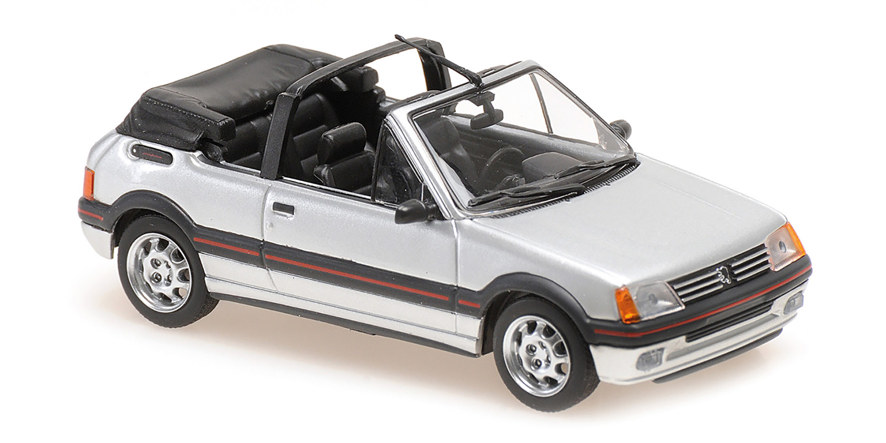 Peugeot 205 Cabriolet`1990sil silber 1:43 Maxichamps