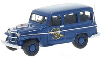 Willys Jeep Michigan Police87 Station Wagon blau State Police