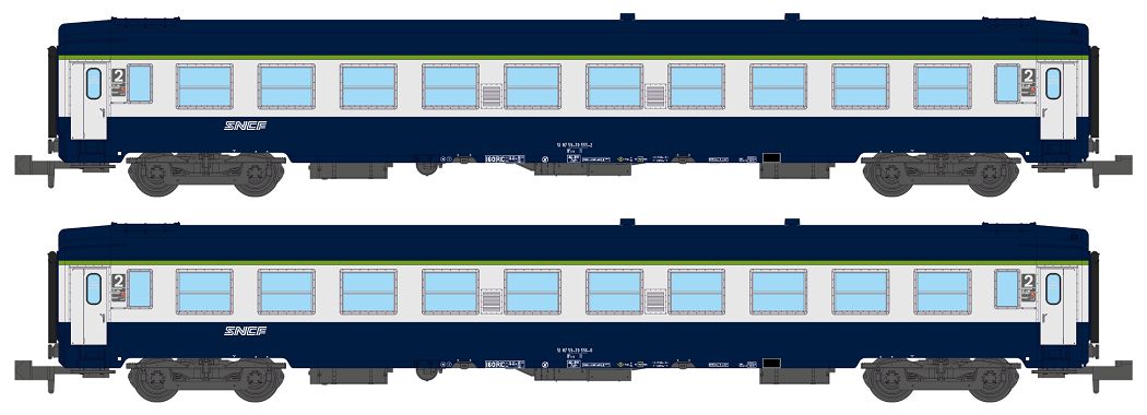 N SNCF 2x UIC blau TEN Ep5 Liegewagen, 2. Klasse