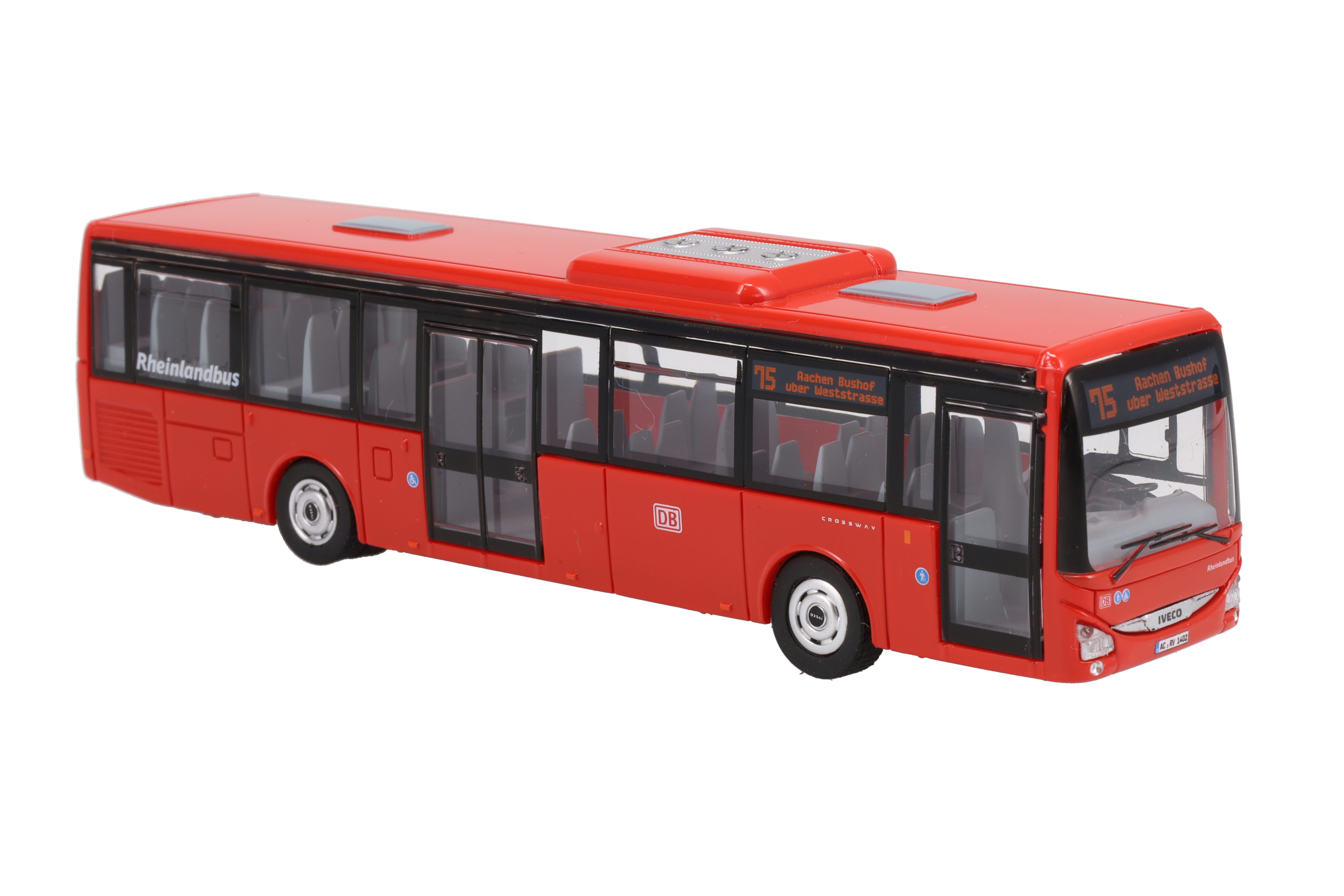 Iveco Bus Crossway Bus Rheinlandbus Fahrziel "Aachen Bushof" 1:87