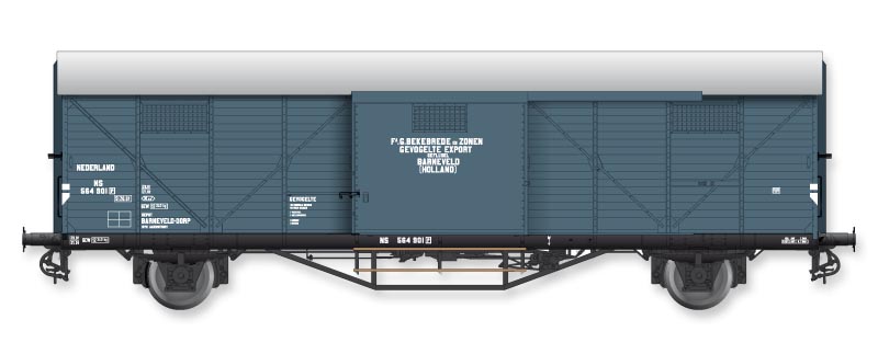 NS gedeckter Güterwagen Ep.III