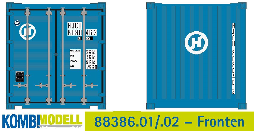 Container 20´FlatPanel HANJIN Behälternummer: HCJU 862167