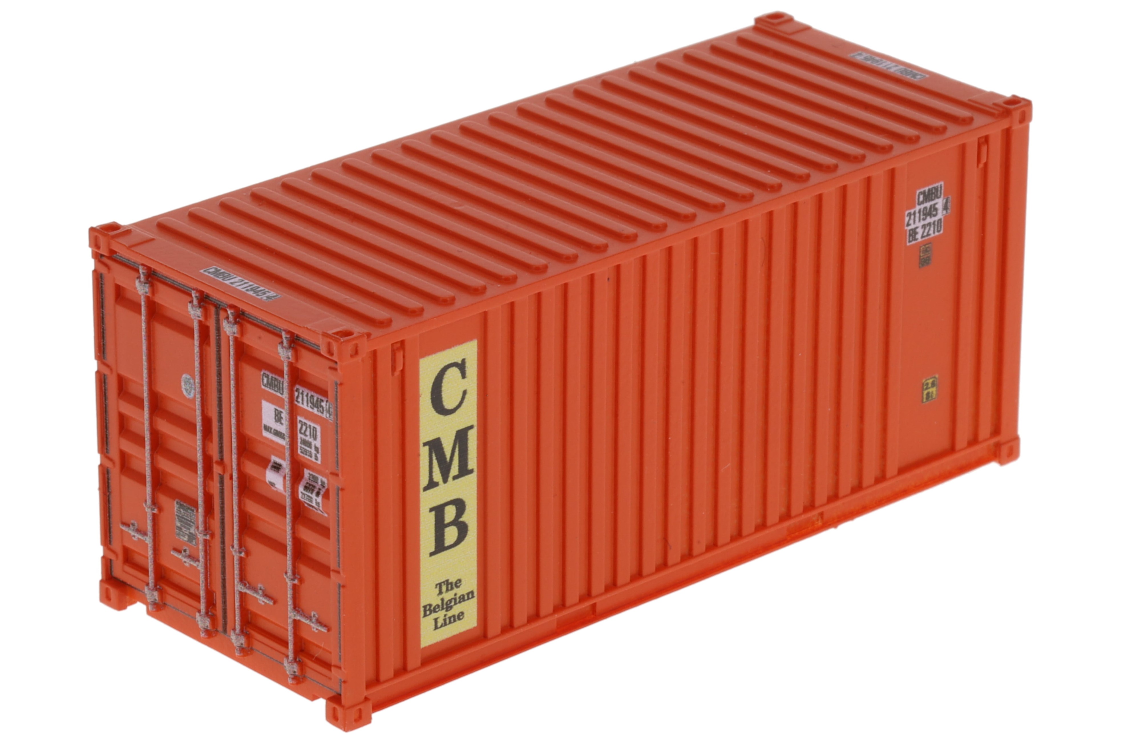 Container 20´Flat Panel CMB "The Belgian Line", Behälternummer: CMBU 211945